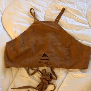 wrap around strap crop top